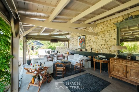 Maison rénovée et son parc en bord de Sèvre