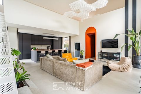 Élégante maison d’architecte en ossature bois, au coeur de la nature
