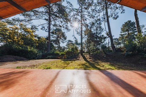 Landes house on the heights of Piraillan