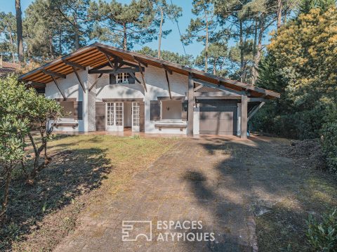 Landes house on the heights of Piraillan