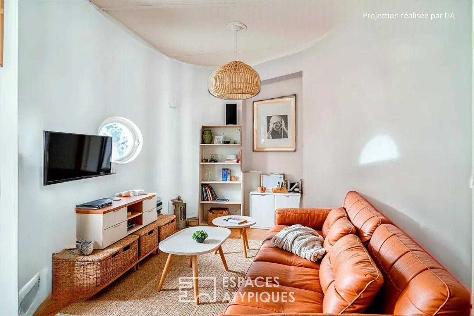 Maison unique aux rondeurs architecturales et terrasse ensoleillée