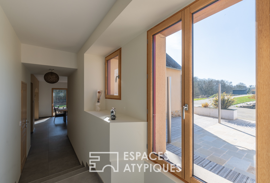 Propriété de campagne vue arborée à vingt minutes de Rennes