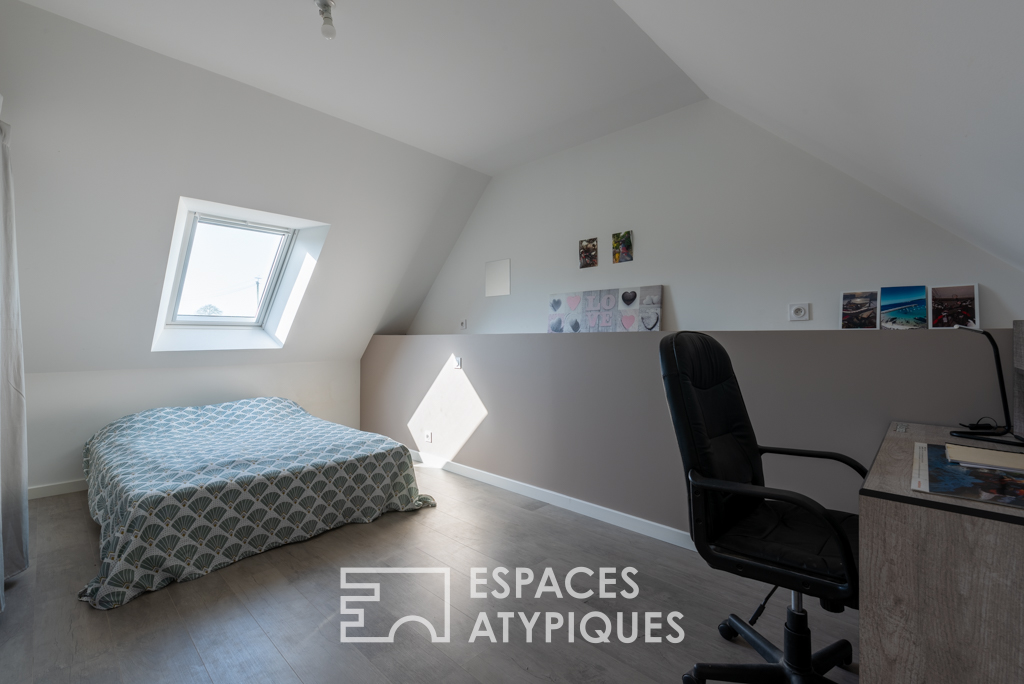 Propriété de campagne vue arborée à vingt minutes de Rennes