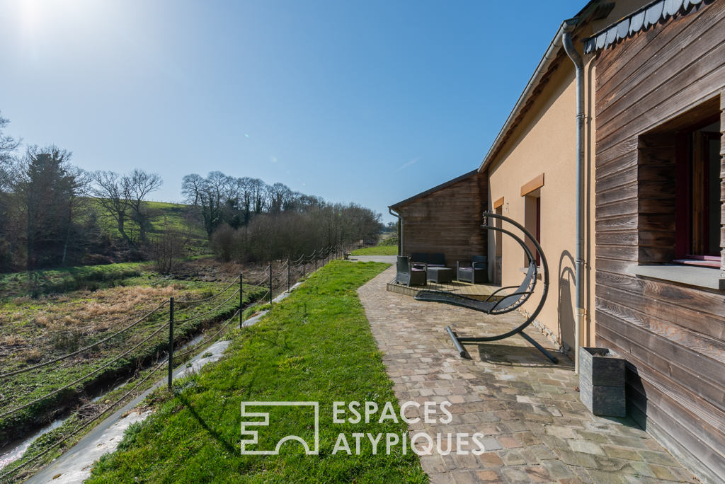 Propriété de campagne vue arborée à vingt minutes de Rennes