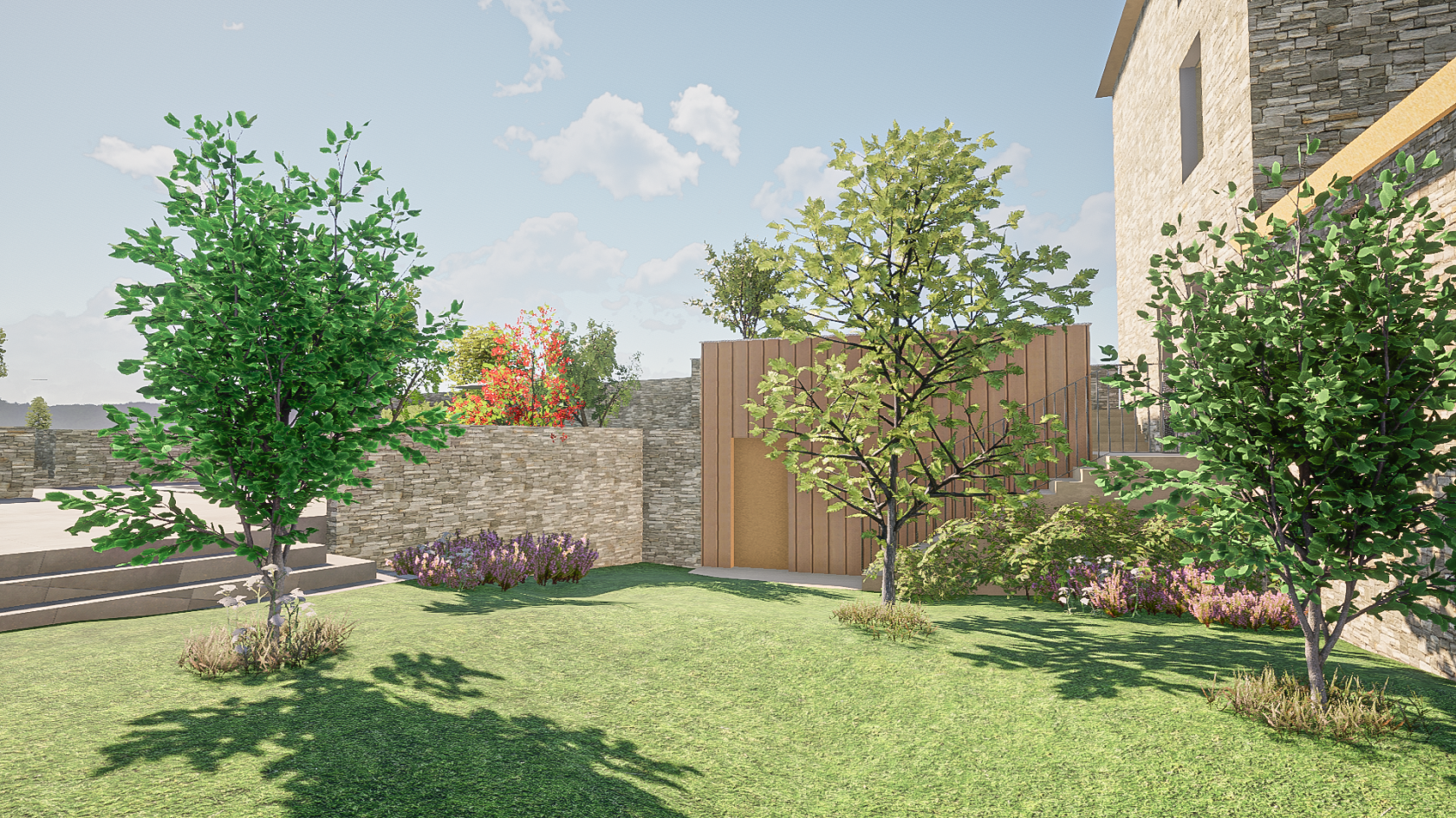 Maison de caractère en pierres dorées à rénover avec ses dépendances, son jardin et son terrain piscinable à Lissieu