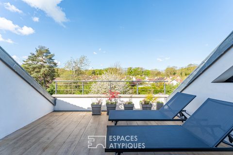 Très charmante maison de ville rénovée avec jardin, vue et jacuzzi,