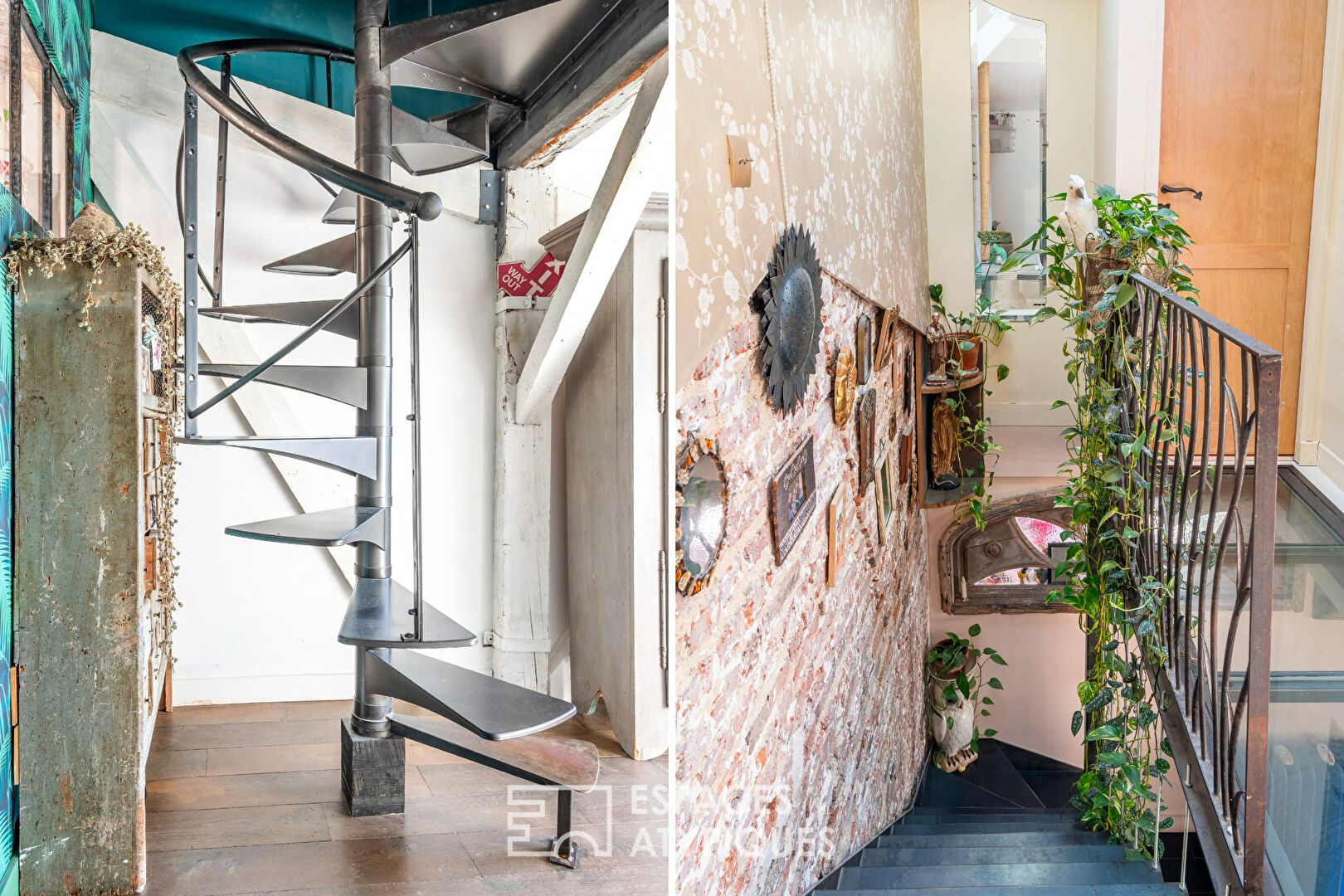 Duplex en dernier étage avec terrasse dans une ancienne usine