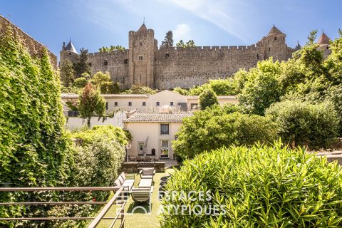 Charming 17th century stone house with views of the City of Carcassonne