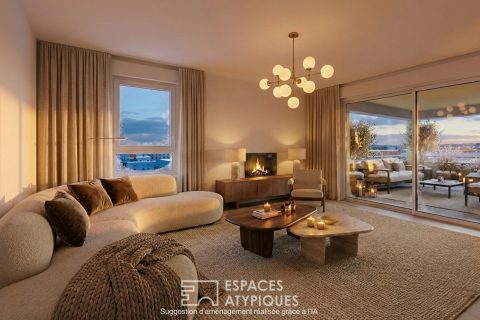 Dernier étage avec terrasses et vue dégagée