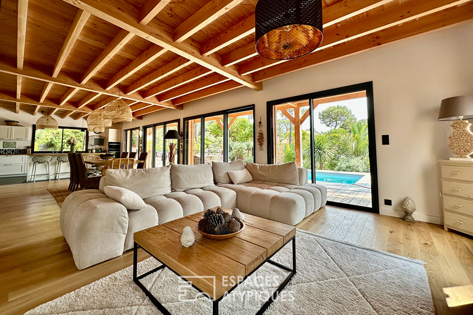 Contemporary villa with swimming pool and landscaped garden in Soulac-sur-Mer
