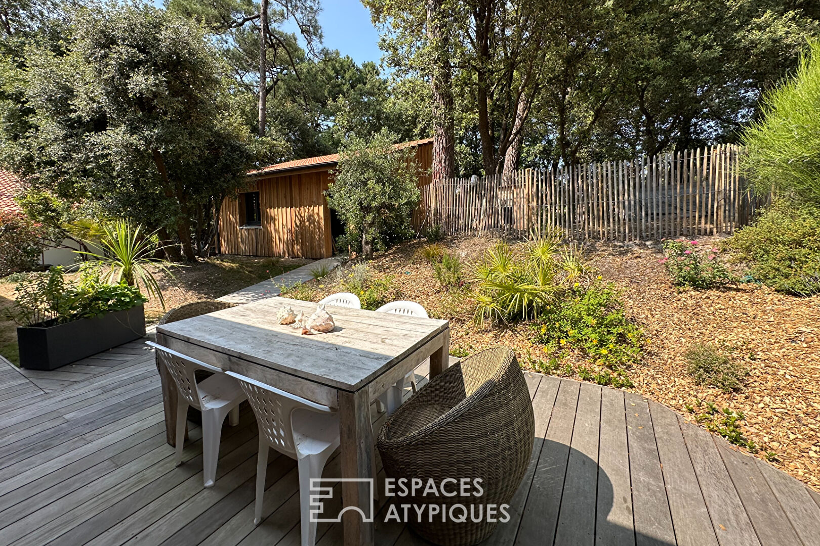 Contemporary villa with swimming pool and landscaped garden in Soulac-sur-Mer