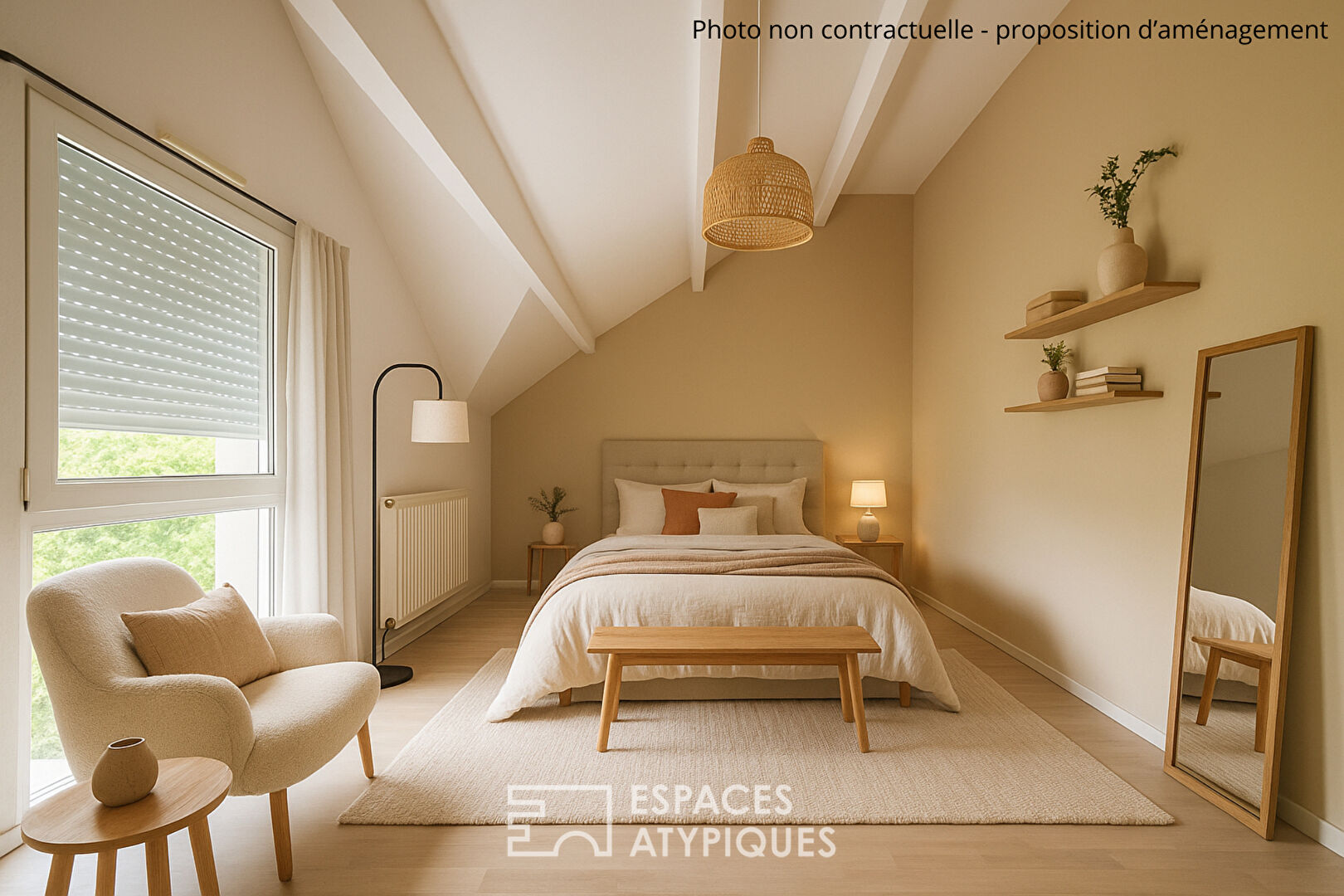 Maison contemporaine avec piscine intérieure