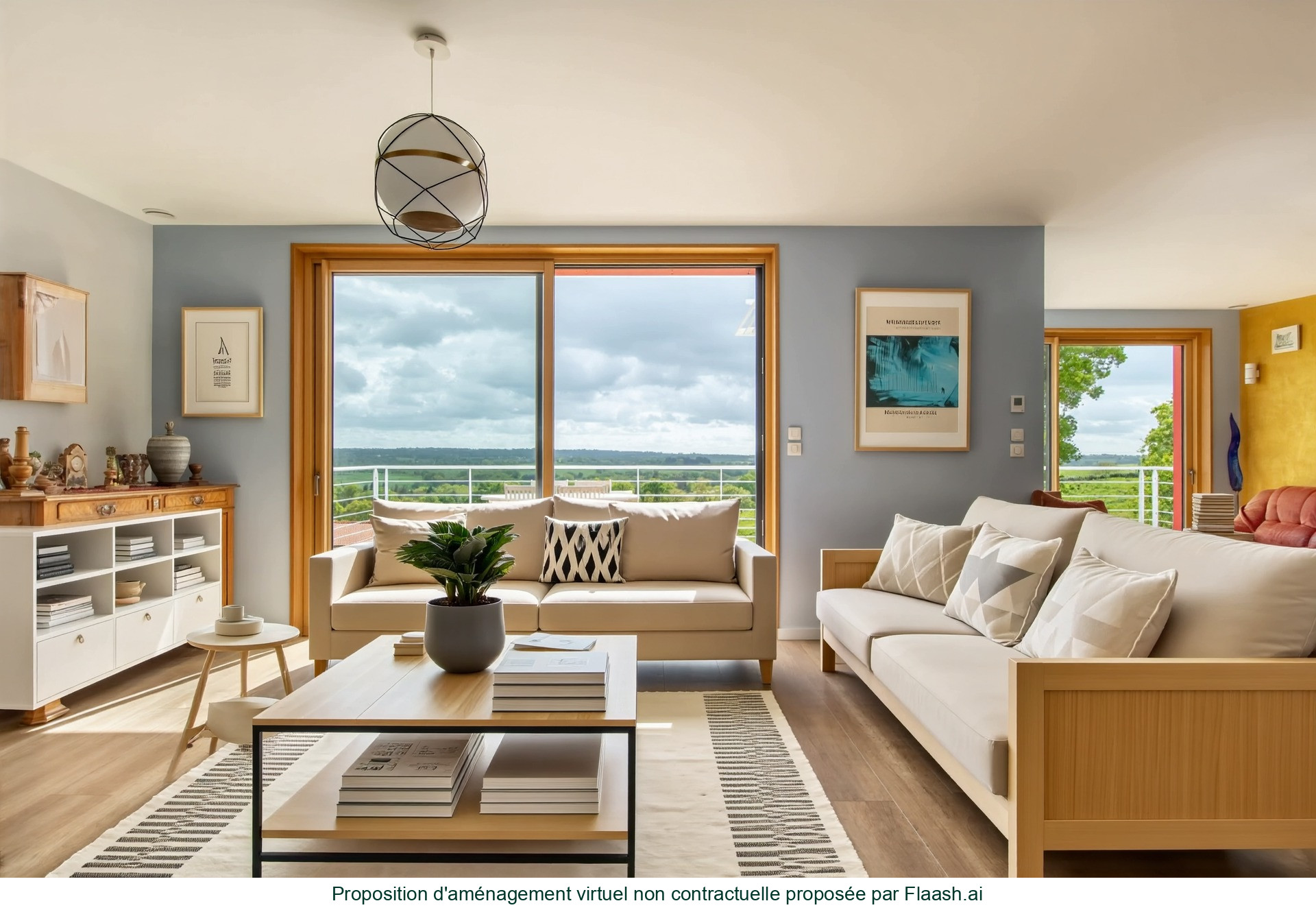 Maison contemporaine passive avec vue sur la vallée