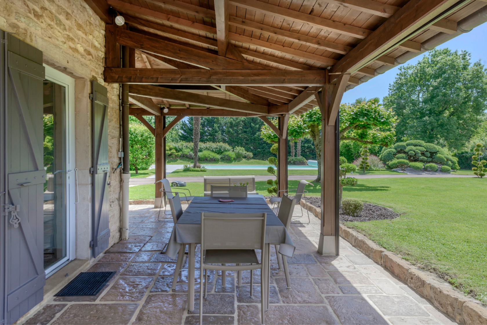 Renovated old stone farmhouse in an idylic setting with swimming pool