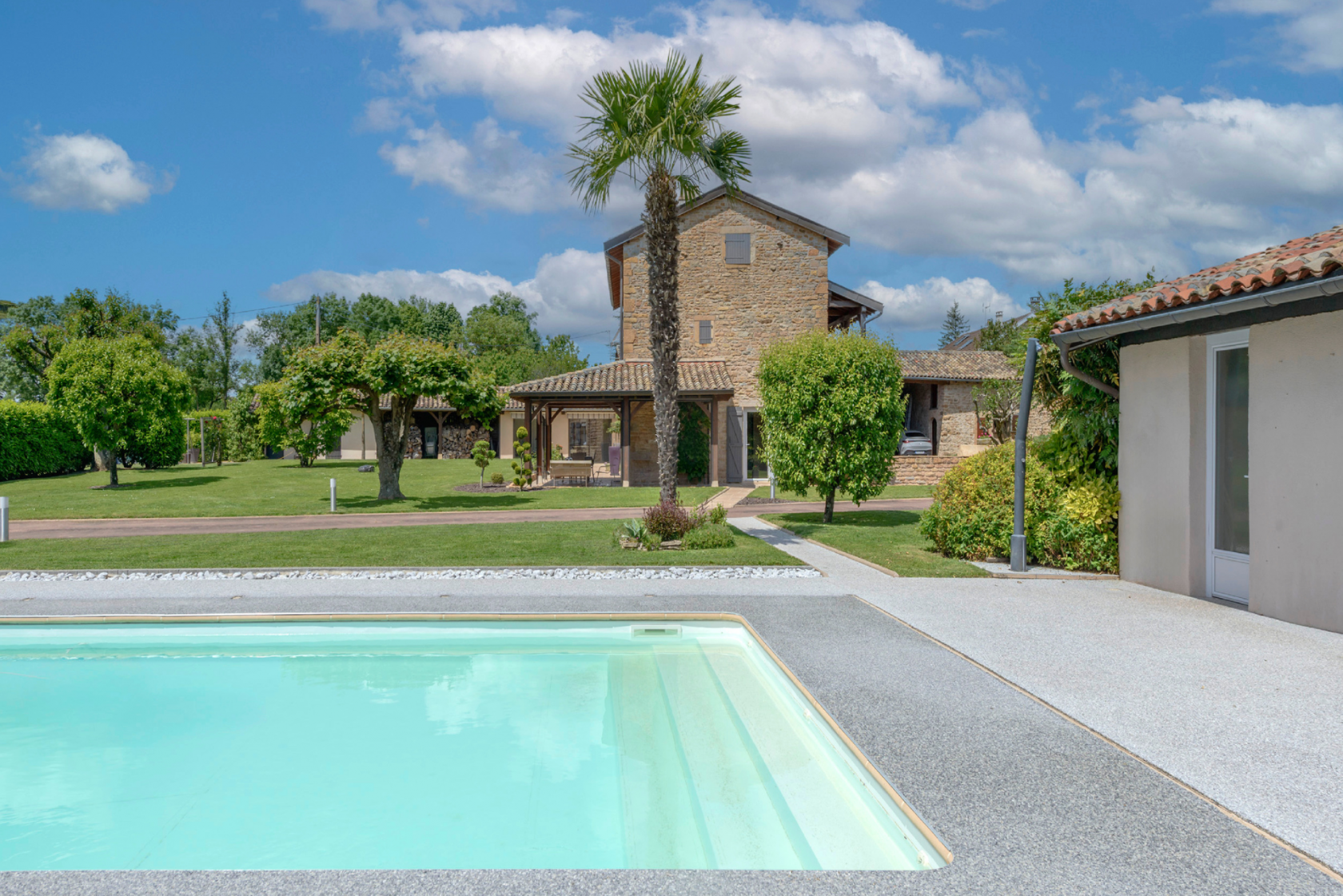 Renovated old stone farmhouse in an idylic setting with swimming pool