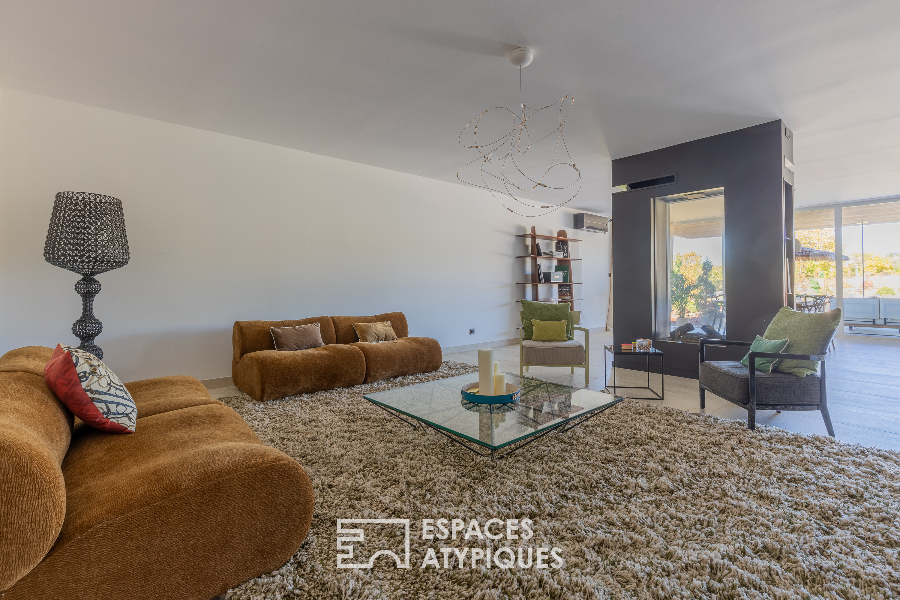 Villa contemporaine de plain-pied avec vue sur le golf