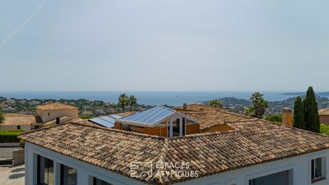 Contemporary villa with sea and golf view