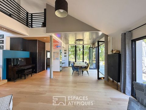 Originale contemporaine vue dégagée, lumière et volumes