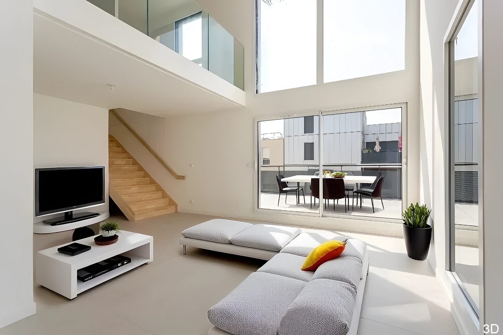 Duplex contemporain en dernier étage avec terrasse