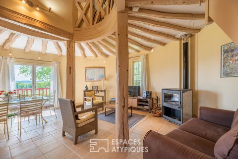Old furnished mill in a green environment