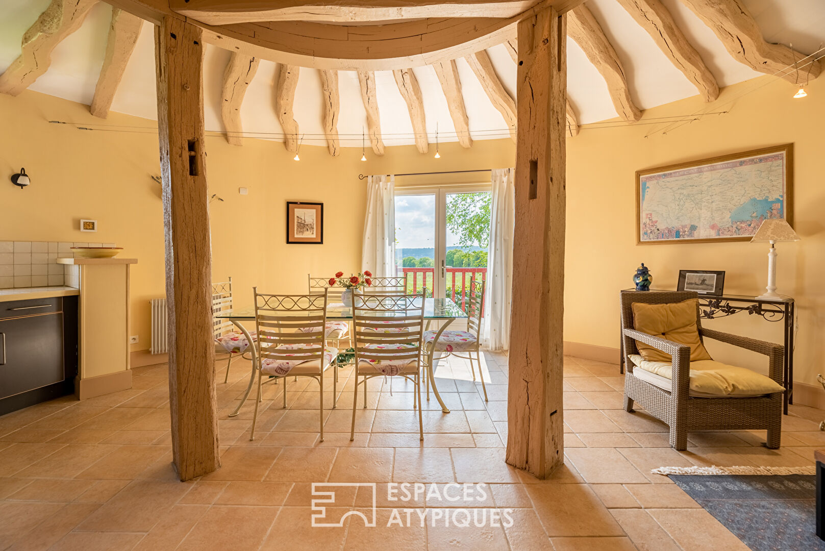 Old furnished mill in a green environment