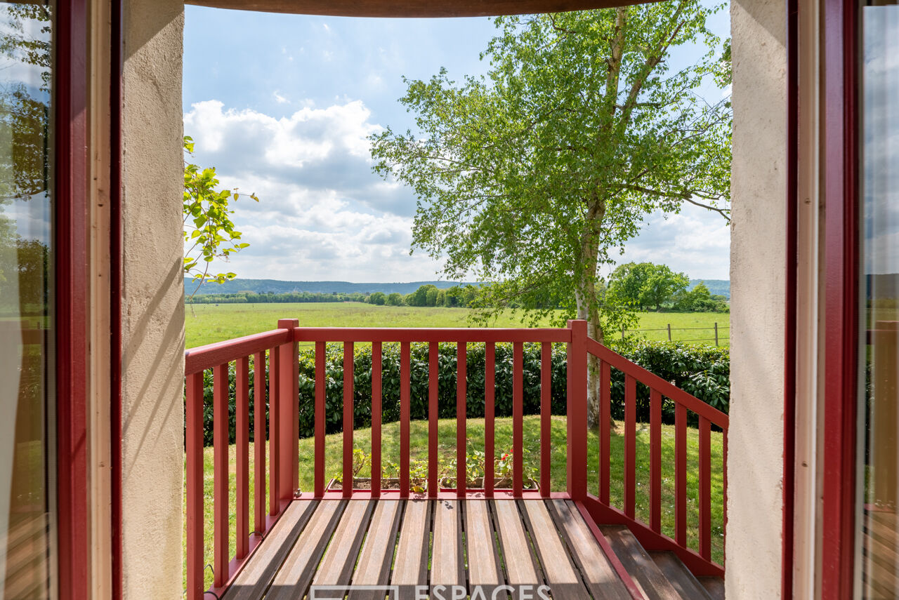 Old furnished mill in a green environment