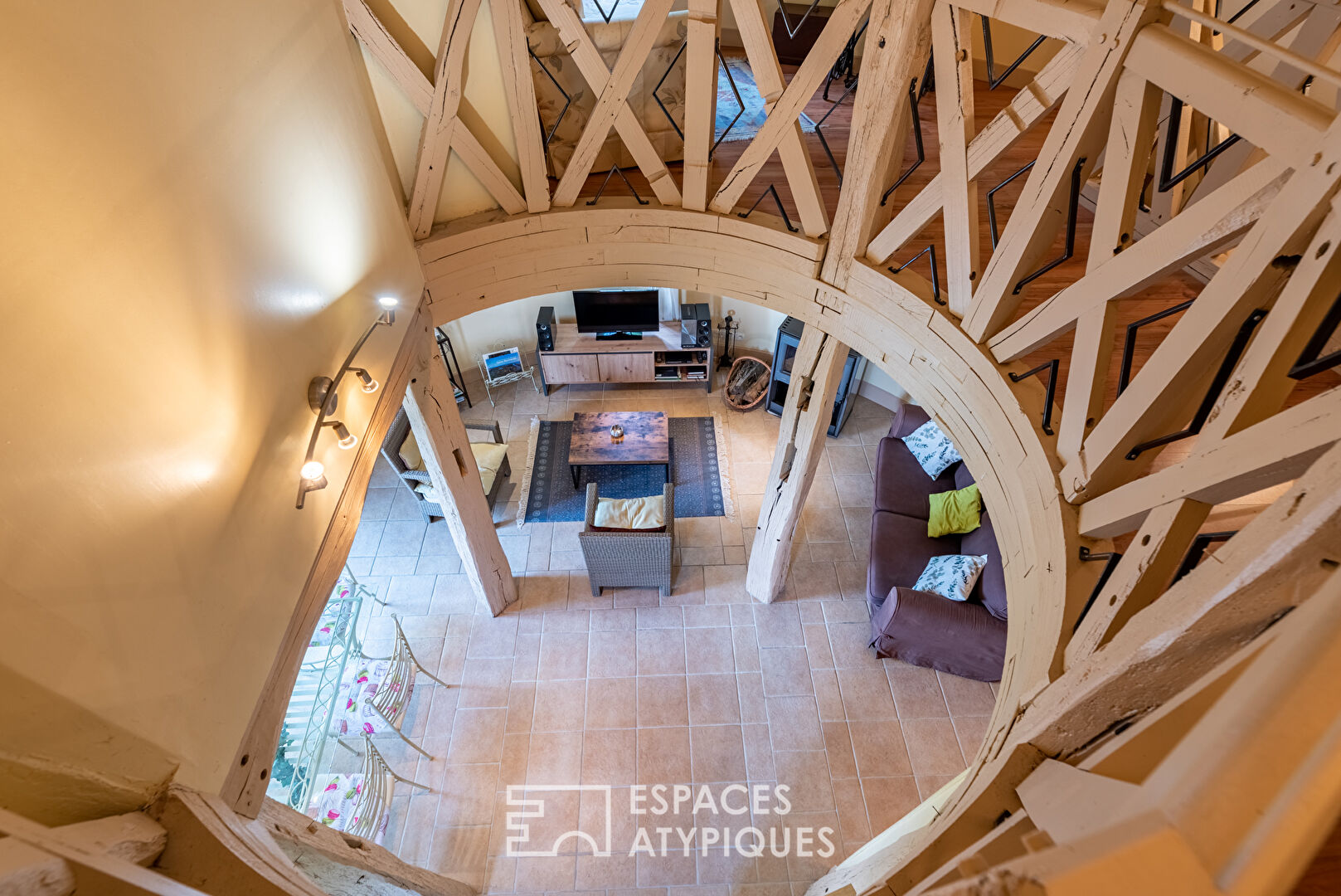 Old furnished mill in a green environment