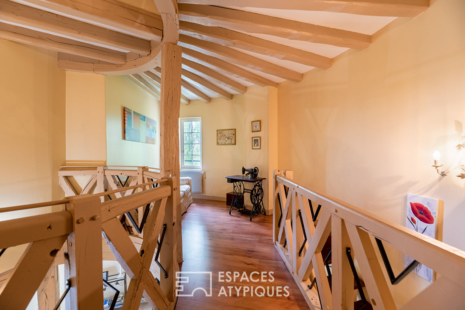 Old furnished mill in a green environment