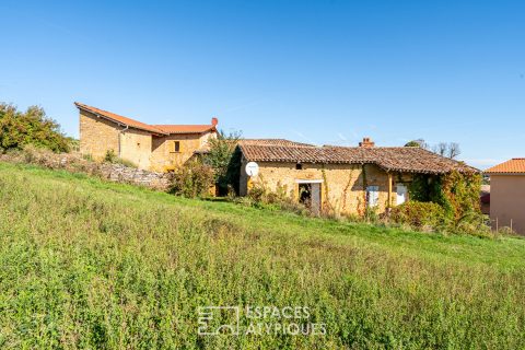 Golden stone house with great potential