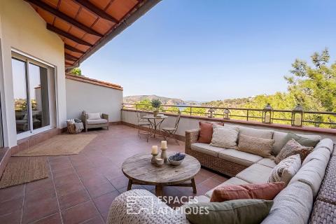 Belle maison moderne entre mer et montagne, avec vue imprenable
