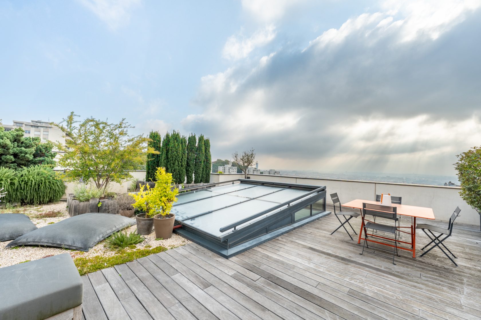 Rooftop en duplex avec vue imprenable sur Lyon dans une résidence de standing