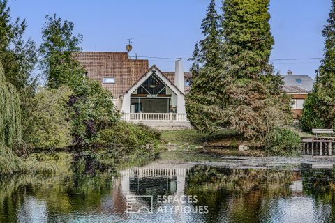 Grande maison familliale avec gite independant et étang privé à Bray sur Somme