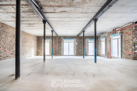 Raw loft to be converted with terrace and garden