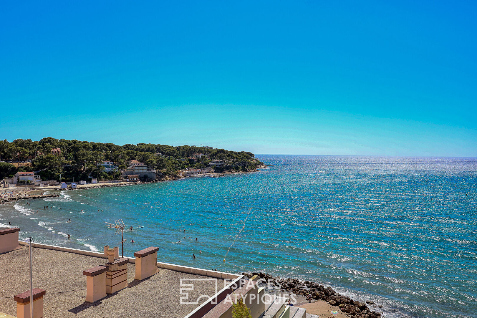 Appartement terrasse vue mer imprenable et accès plage