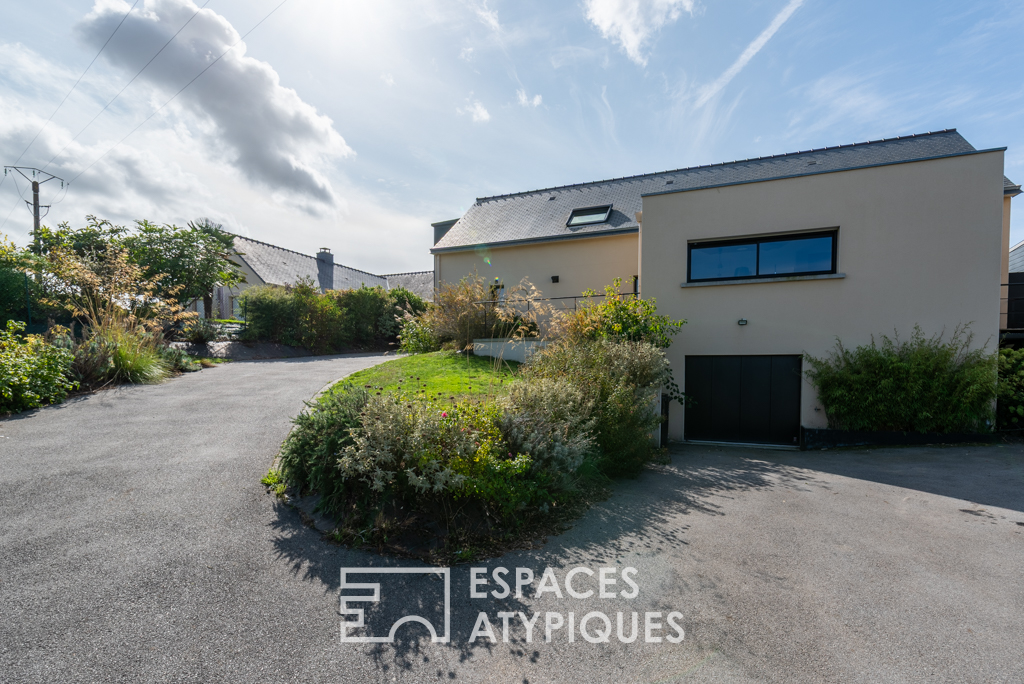 Contemporaine familiale avec vue contemplative