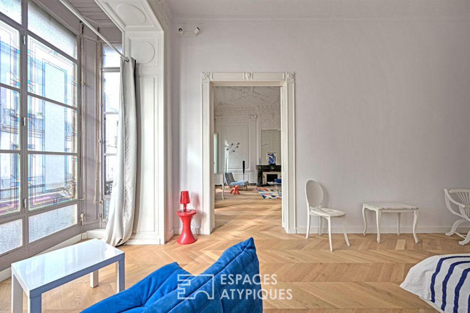 appartement Haussmannien, chambre et salon