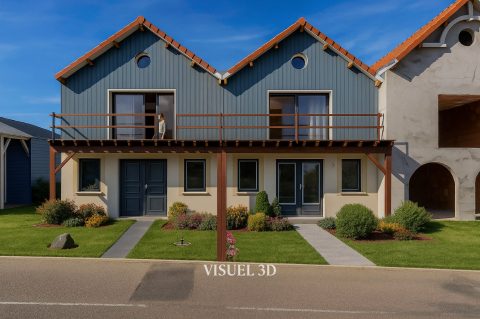 Maison neuve à l’esprit balnéaire et sa vue mer exceptionnelle