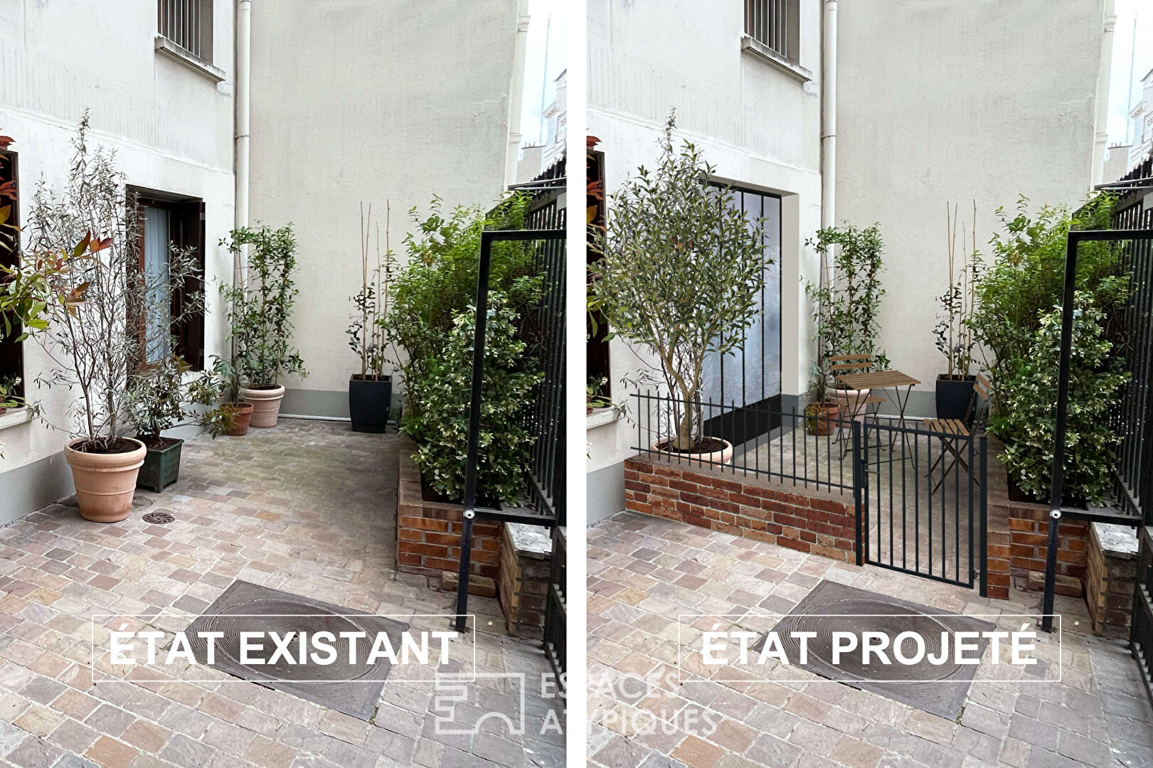 Appartement-loft d&rsquo;architecte et terrasse à Montmartre