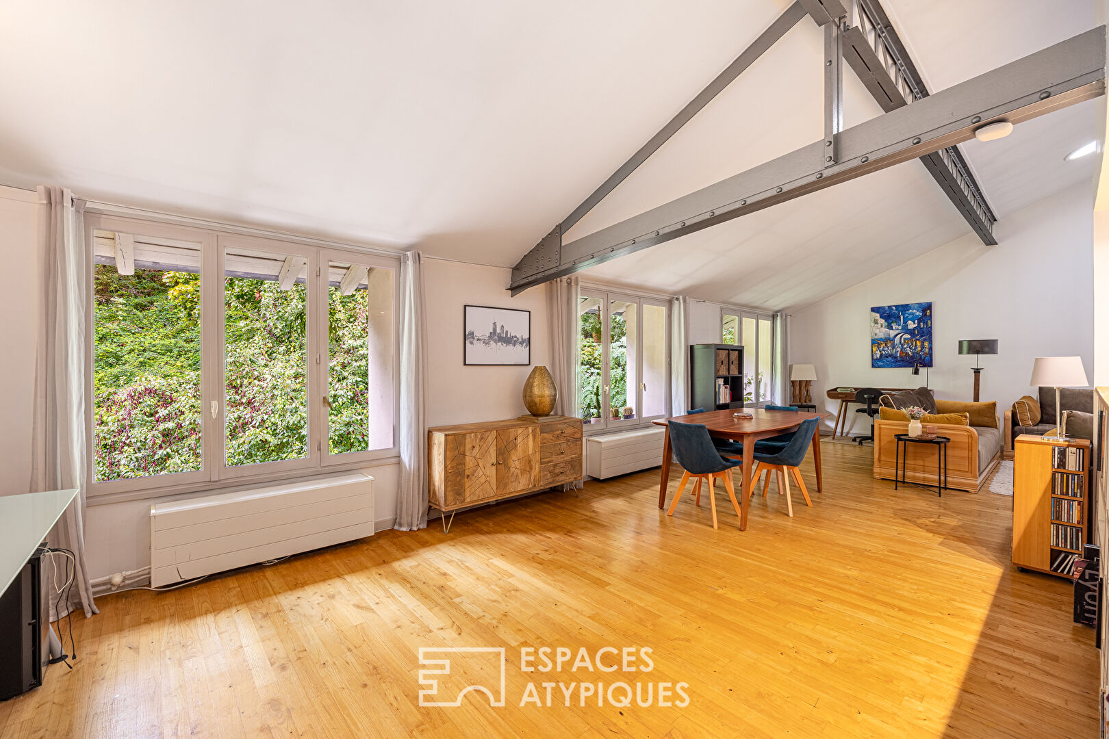 Loft en dernier étage avec vue sur la nature
