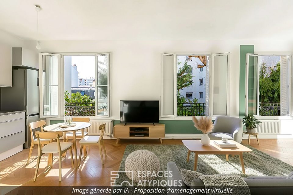 Appartement deux pièces avec terrasse commune proche Mairie d'Issy - Réf. 13418