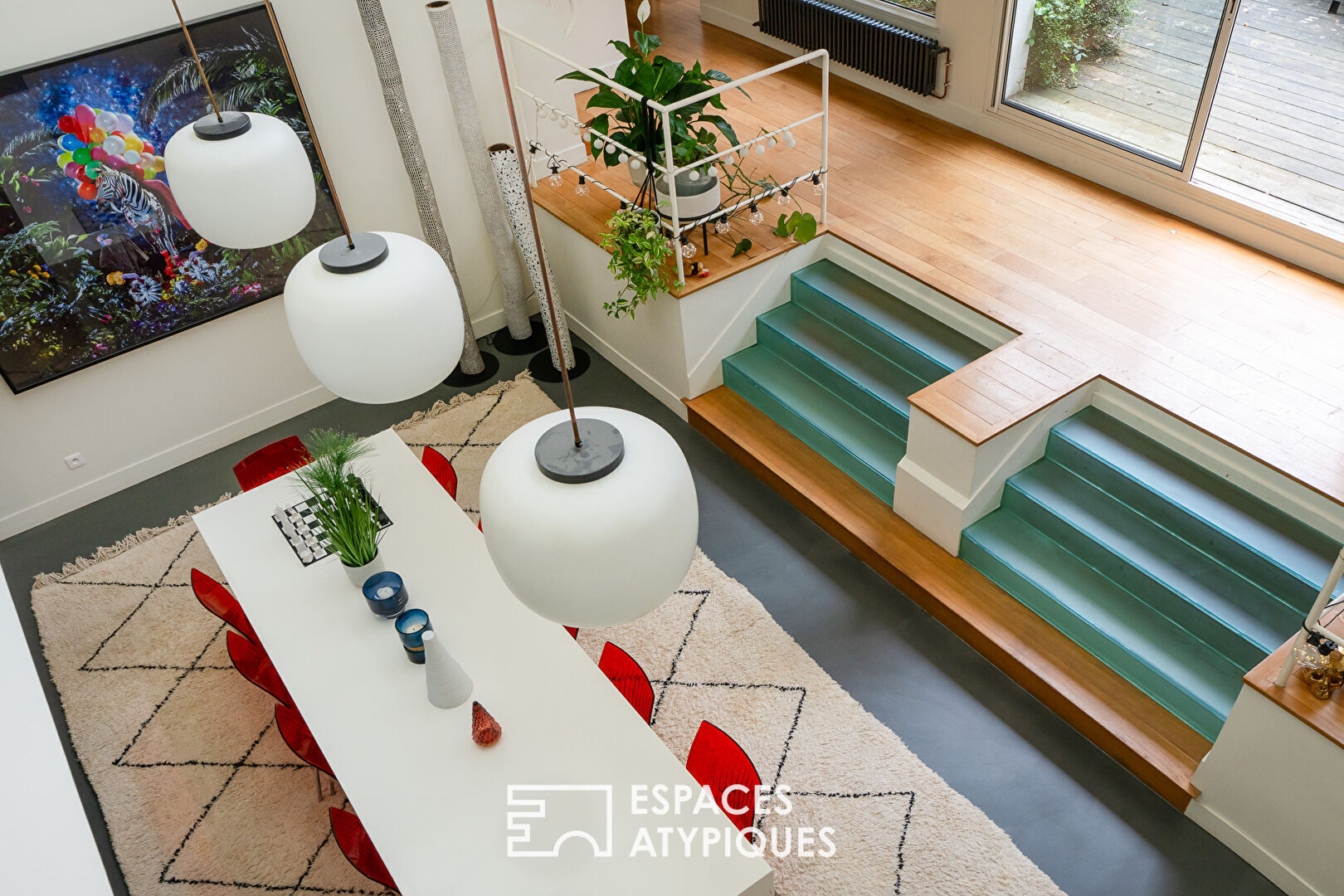 Loft contemporain familial avec patio aux perspectives spectaculaires