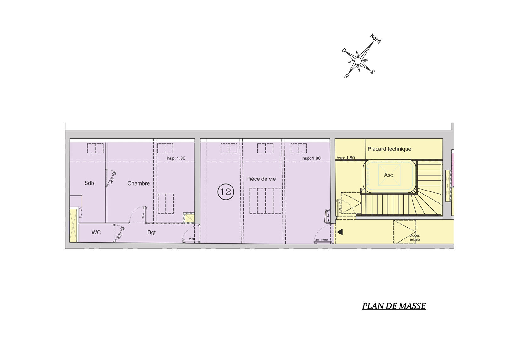 Exceptional top floor near Parc Monceau