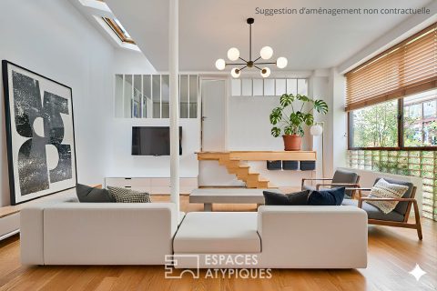 Ancien atelier transformé en loft au calme sur cour végétalisée
