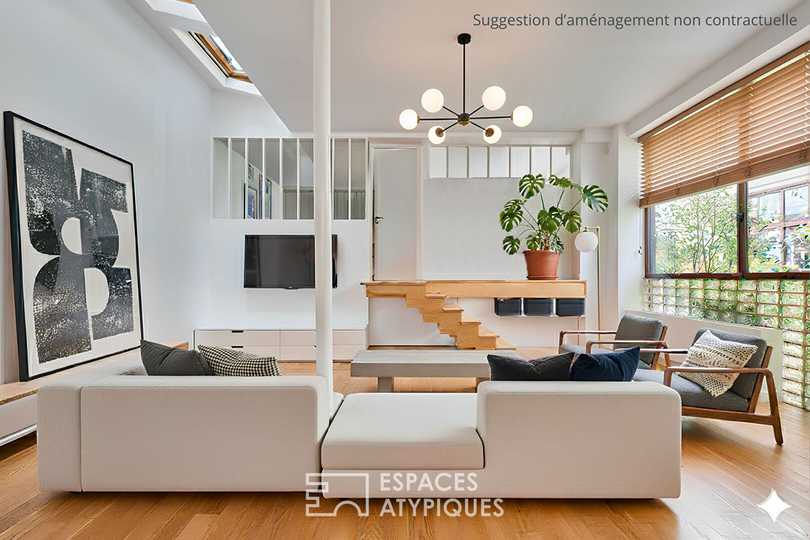 Ancien atelier transformé en loft au calme sur cour végétalisée