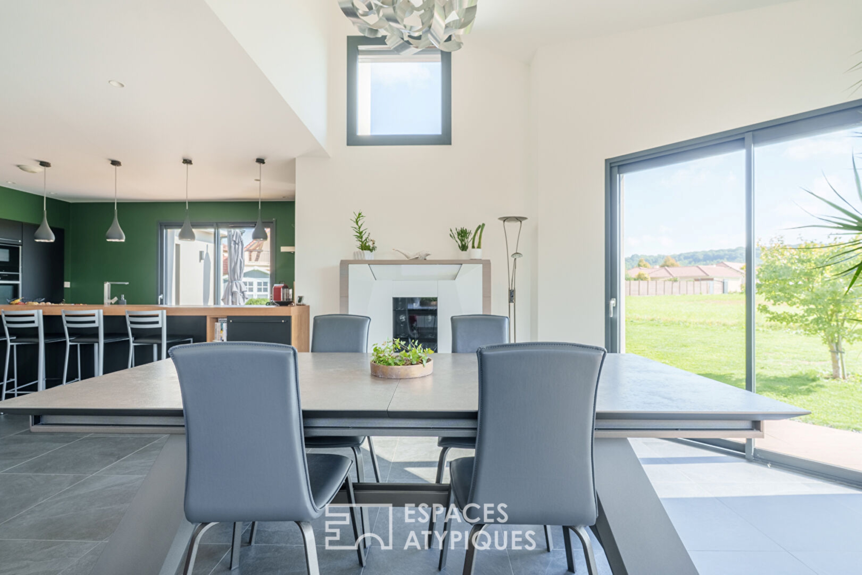 Contemporary house in a green setting