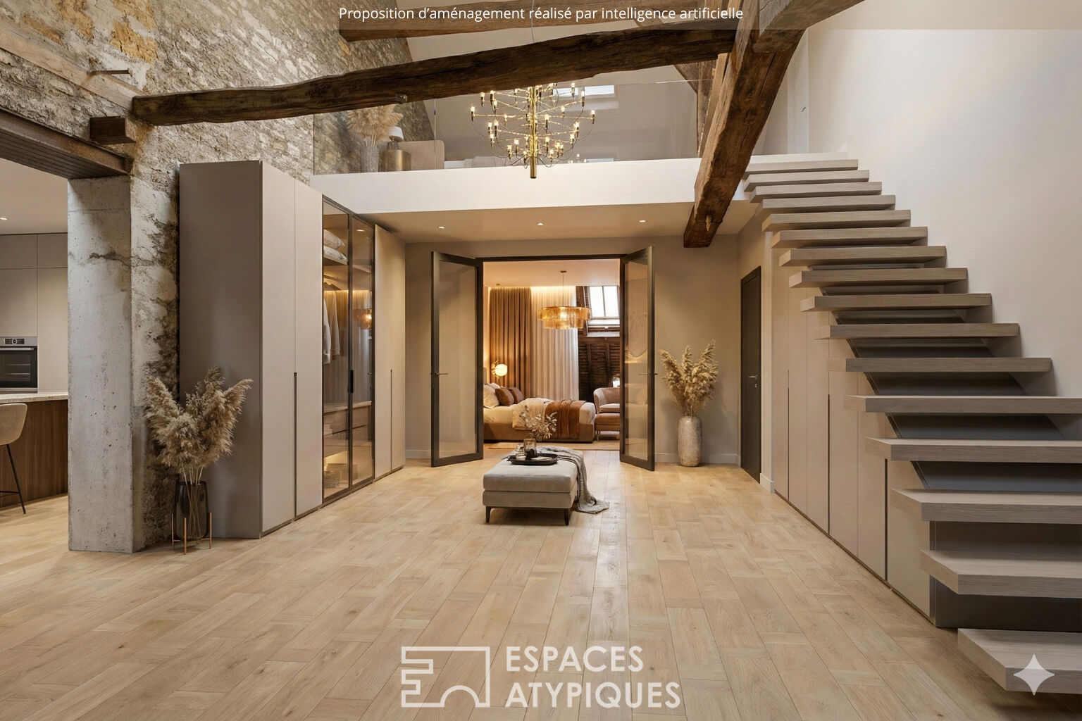 Plateau à aménager avec son garage dans un hôtel particulier du XVIIIe