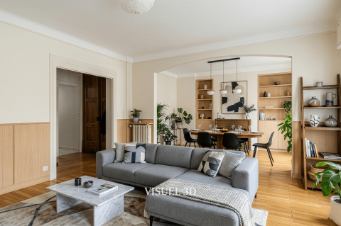 Large family apartment (4 bedrooms) in “fifties” style in the heart of Nantes