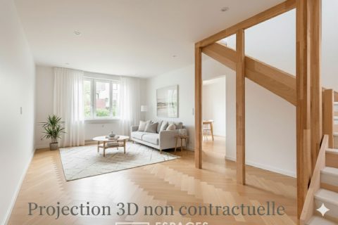 Duplex apartment with a plateau layout to be rearranged