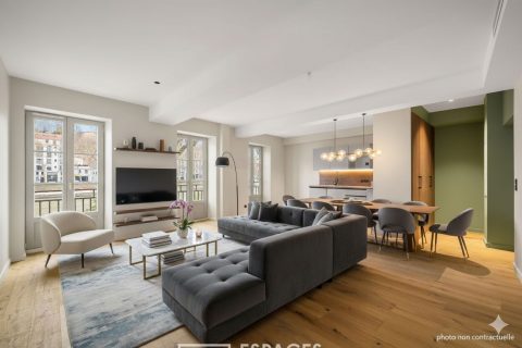 Appartement ancien rénové avec vue sur la Saône
