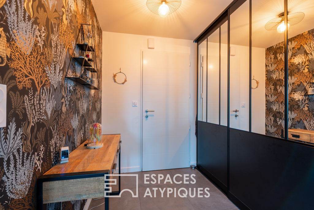 Lumineuse contemporaine familiale et son jardin paysagé